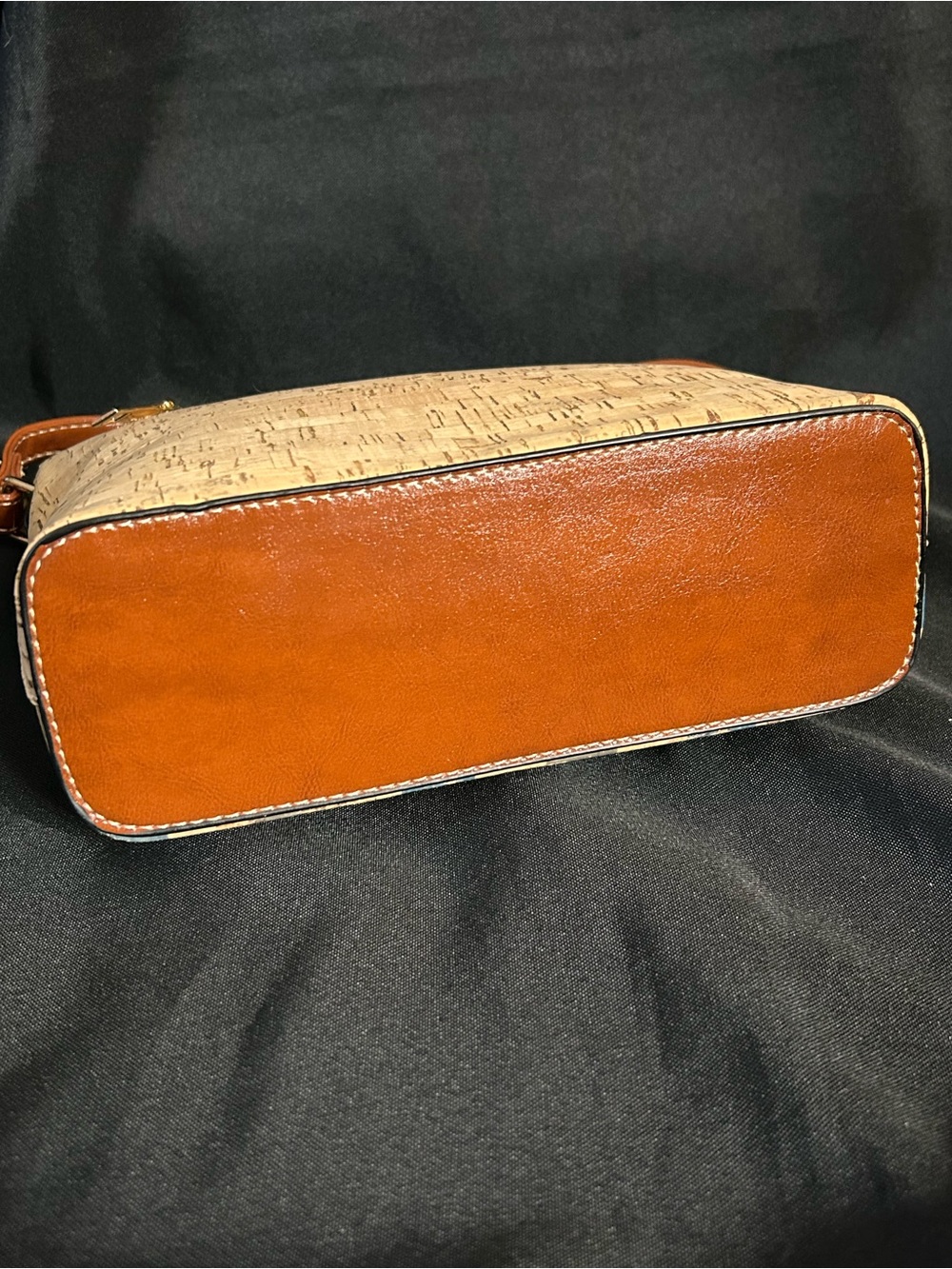 Natural Cork Women’s Multicolor Check Crossbody Bag NWT - Picture 4 of 7